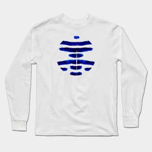 Shibori bridge tie dye watercolor Long Sleeve T-Shirt